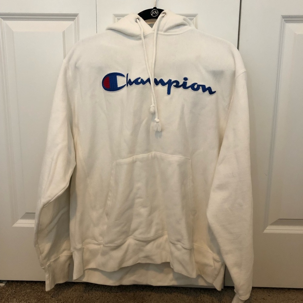 Champion white sweatshirt. Worn once!